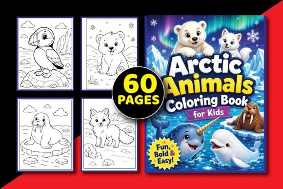 Arctic Animals Coloring Book for Kids