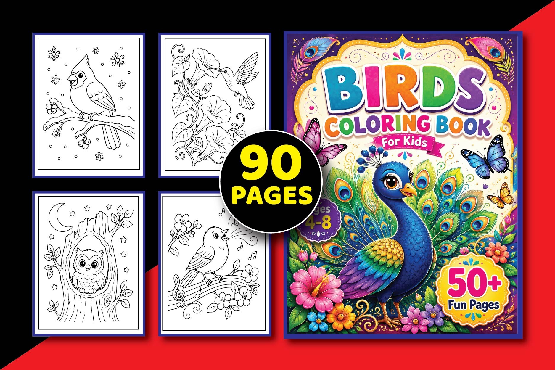 Birds Coloring Book for Kids