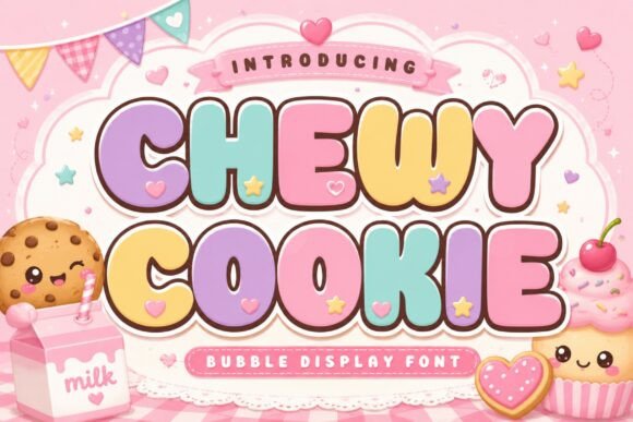 Preview specimen of Chewy Cookie display font