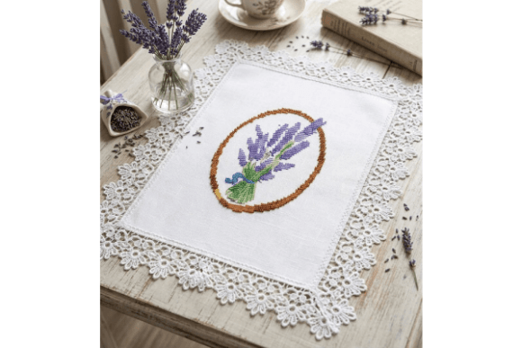 CrossStitch Pattern Lavender MiniBouquet