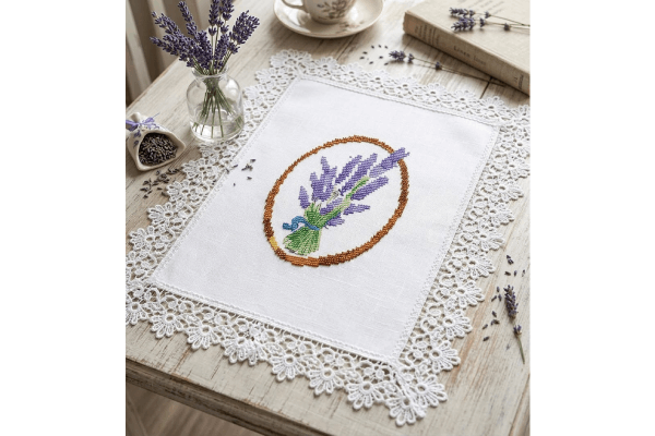 CrossStitch Pattern Lavender MiniBouquet