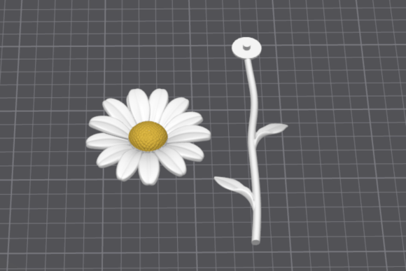 Daisy Floral Decor STL – Modular 3D Print Flower & Vase Decor File - Image 2