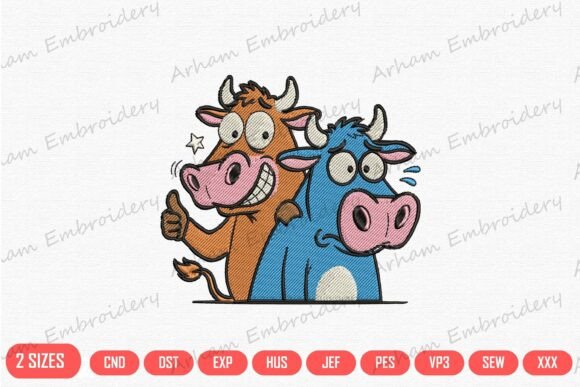 Funny Cow Friends Farm Animal