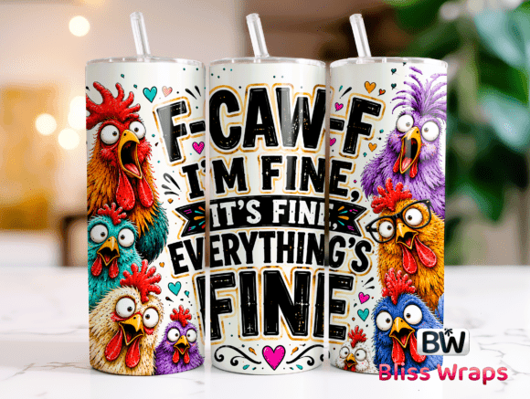 Funny Rooster Tumbler Wrap