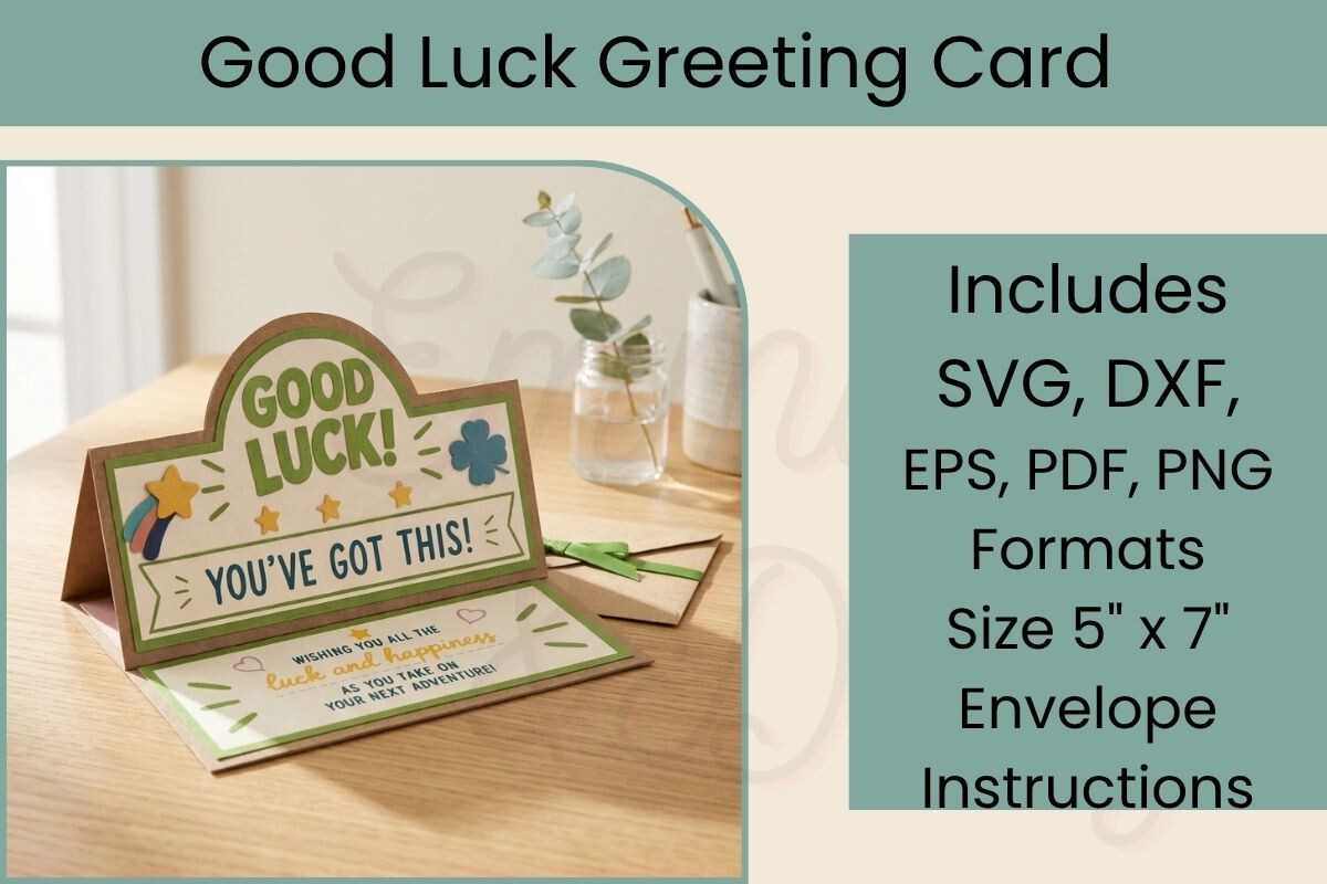 Good Luck Card SVG