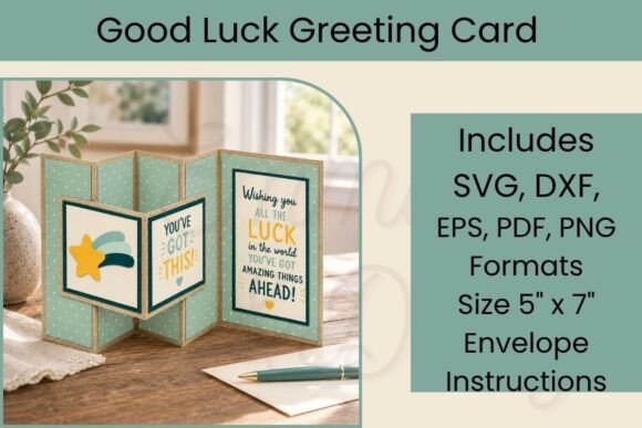 Good Luck Greeting Card SVG