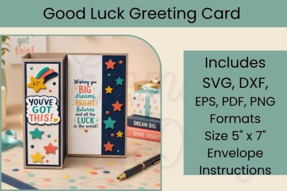 Good Luck Greeting Card SVG