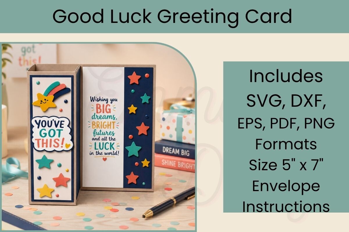 Good Luck Greeting Card SVG