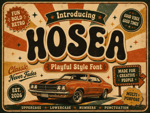 Hosea Display Font By ludwigaxelsiha