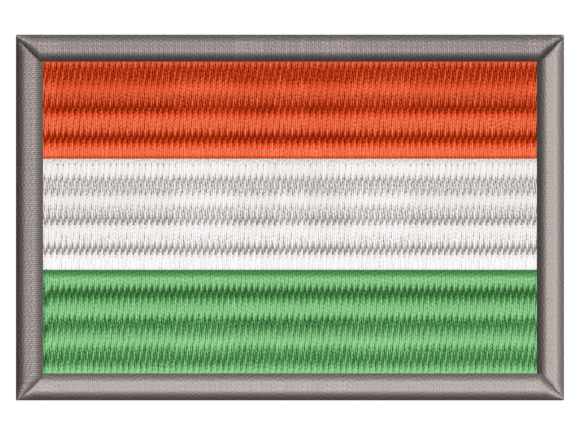 Hungarian Flag Patch Embroidery