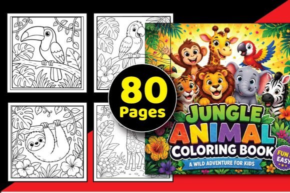 Jungle Animal Coloring Book for Kids