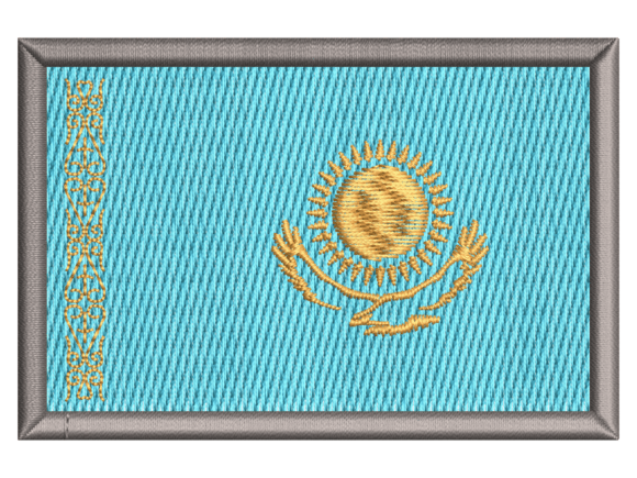Kazakhstan Flag Patch Embroidery