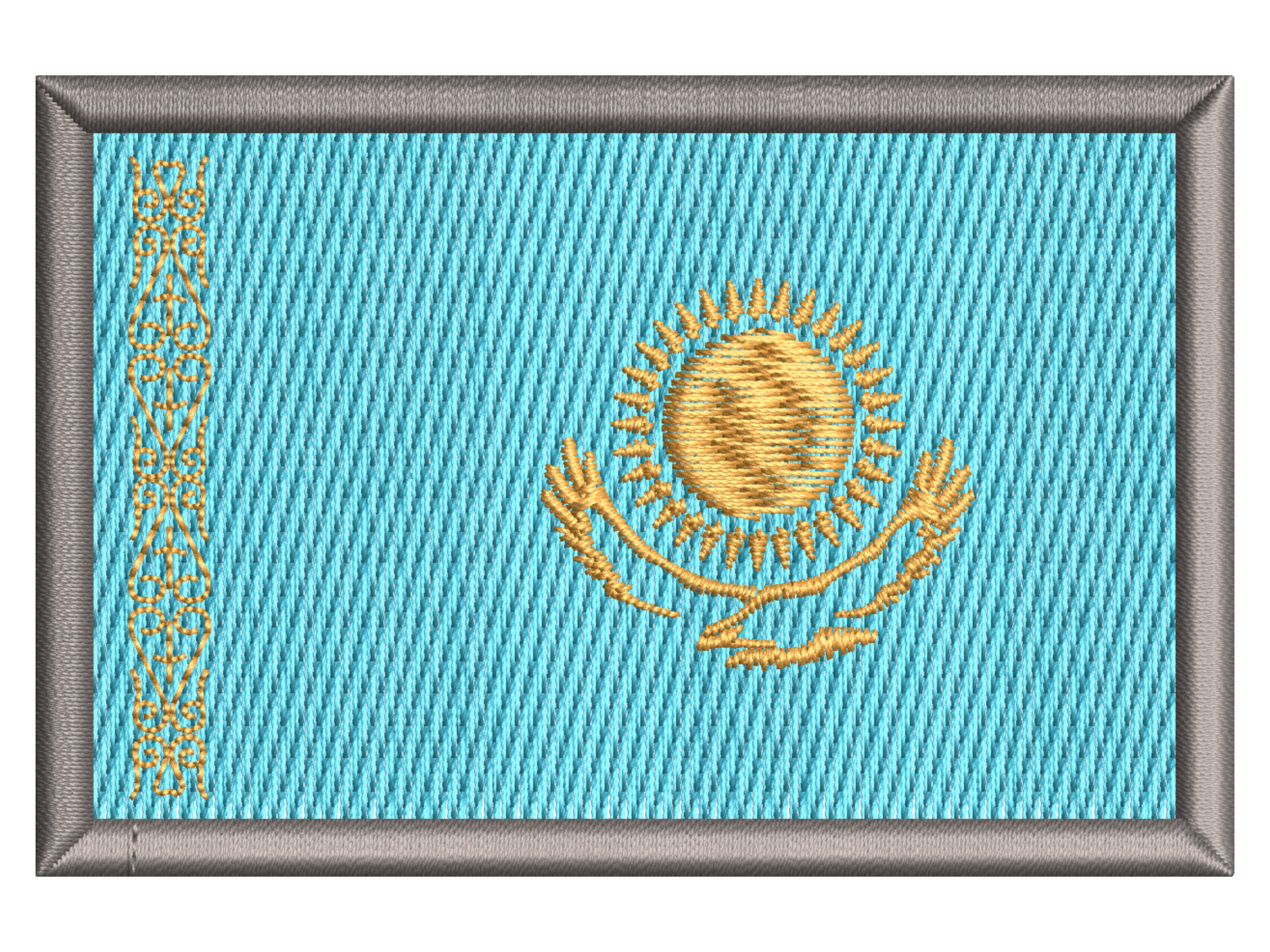 Kazakhstan Flag Patch Embroidery