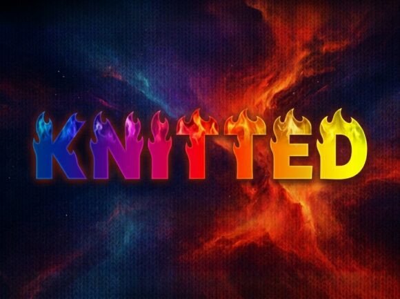 Preview specimen of Knitted decorative font