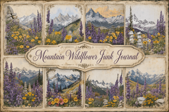 Mountain Wildflower Junk Journal