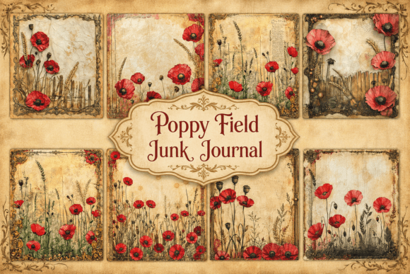 Preview of Poppy Field Junk Journal