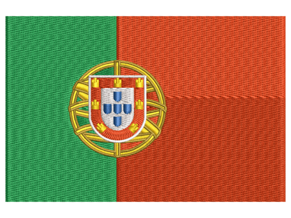 Portugal Flag Embroidery Design