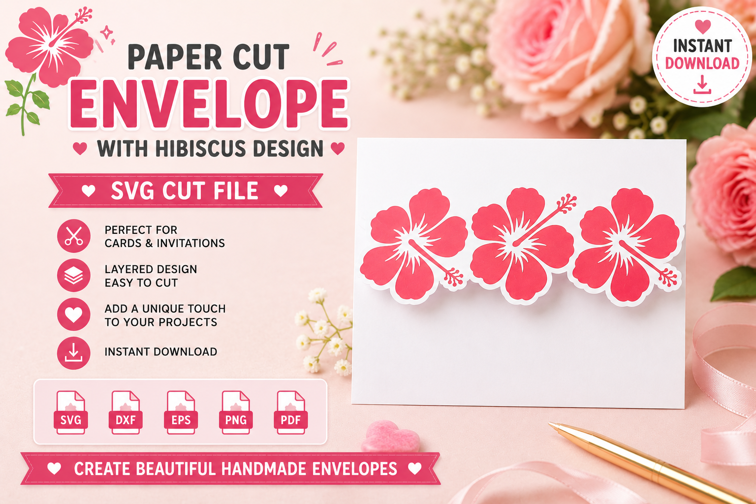 R20 (A2) Envelope Template | Cut File