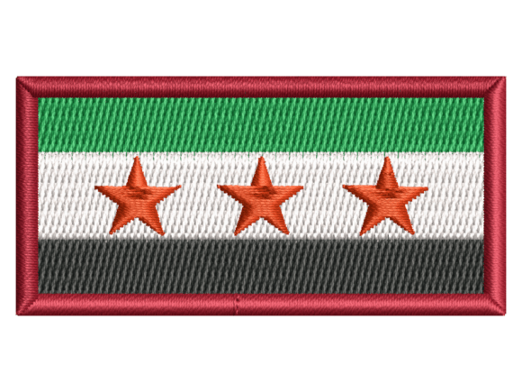 Syrian Three Star Flag Embroidery