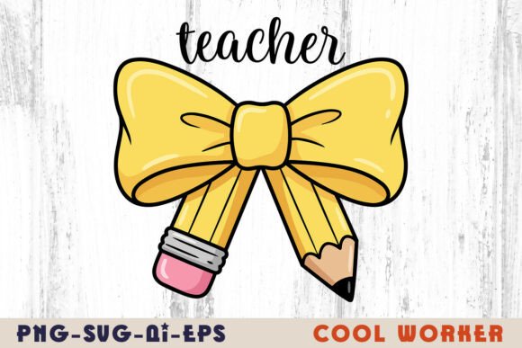 Teacher Pencil Bow