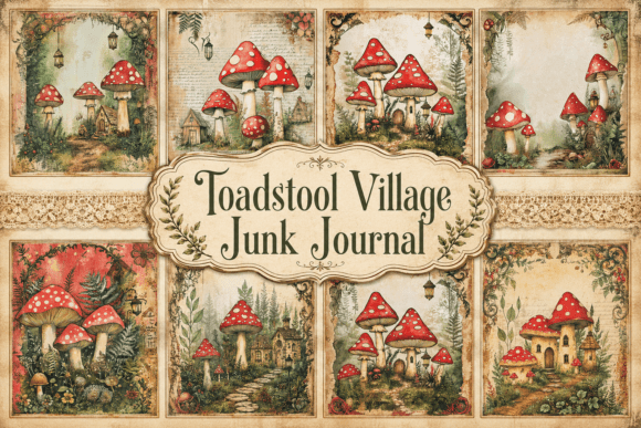 Preview of Toadstool Village Junk Journal