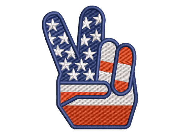 USA Peace Hand Embroidery