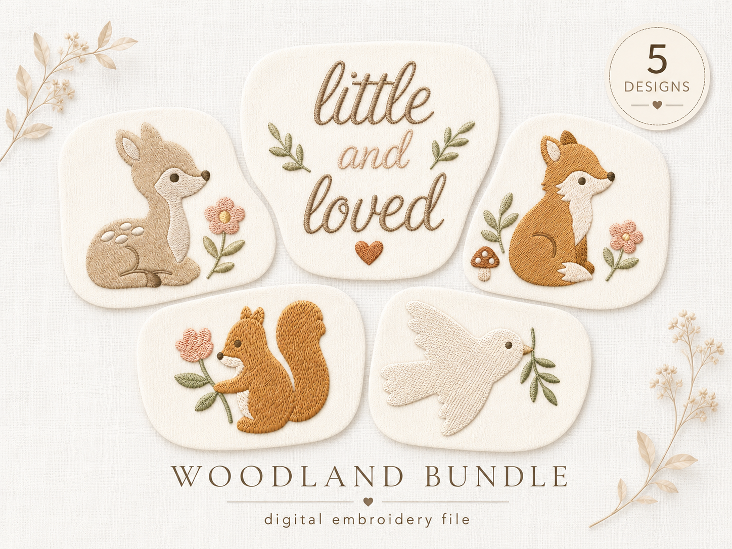 Woodland Animals Embroidery Bundle