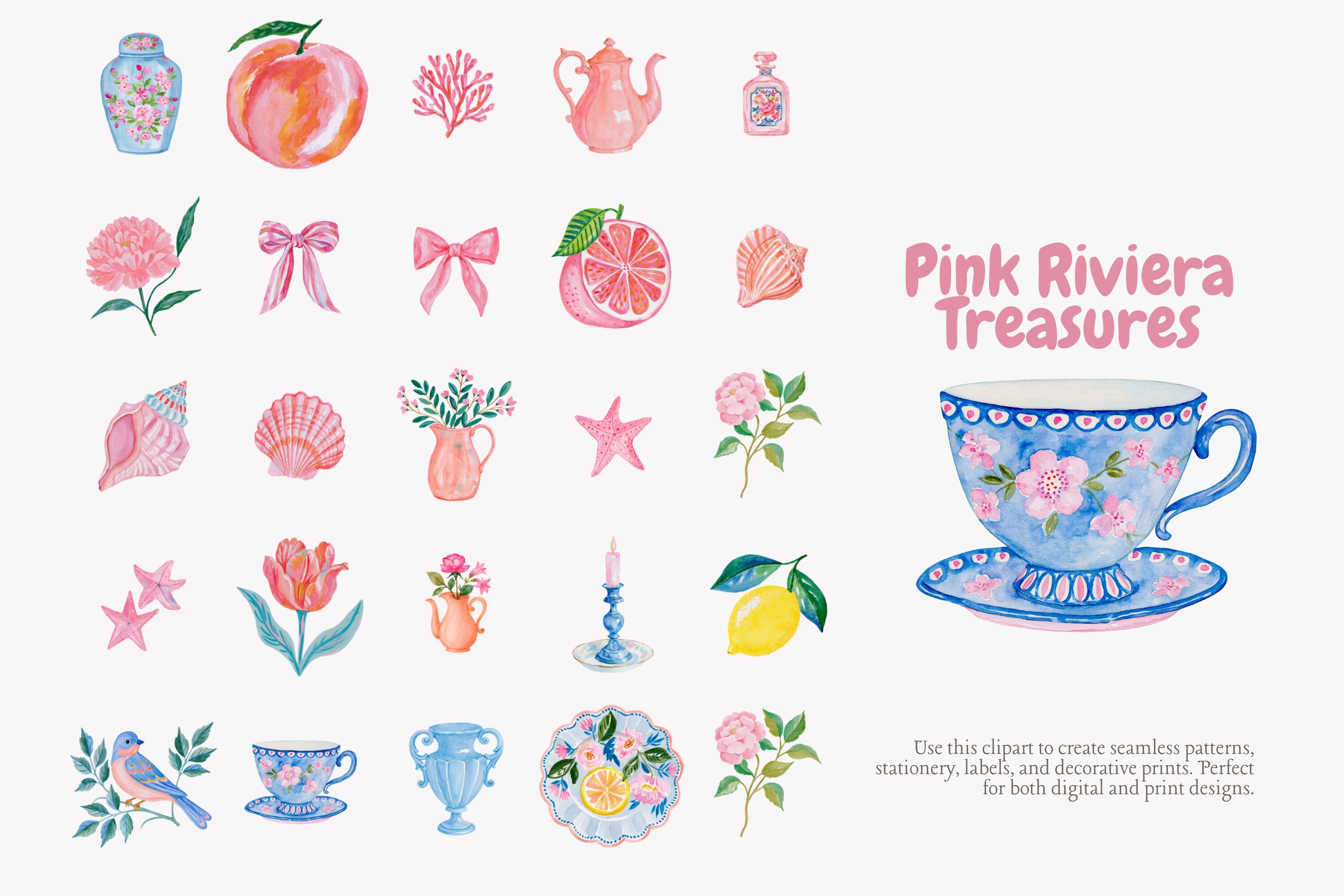 Coastal Watercolor Clipart Collection - photo 2