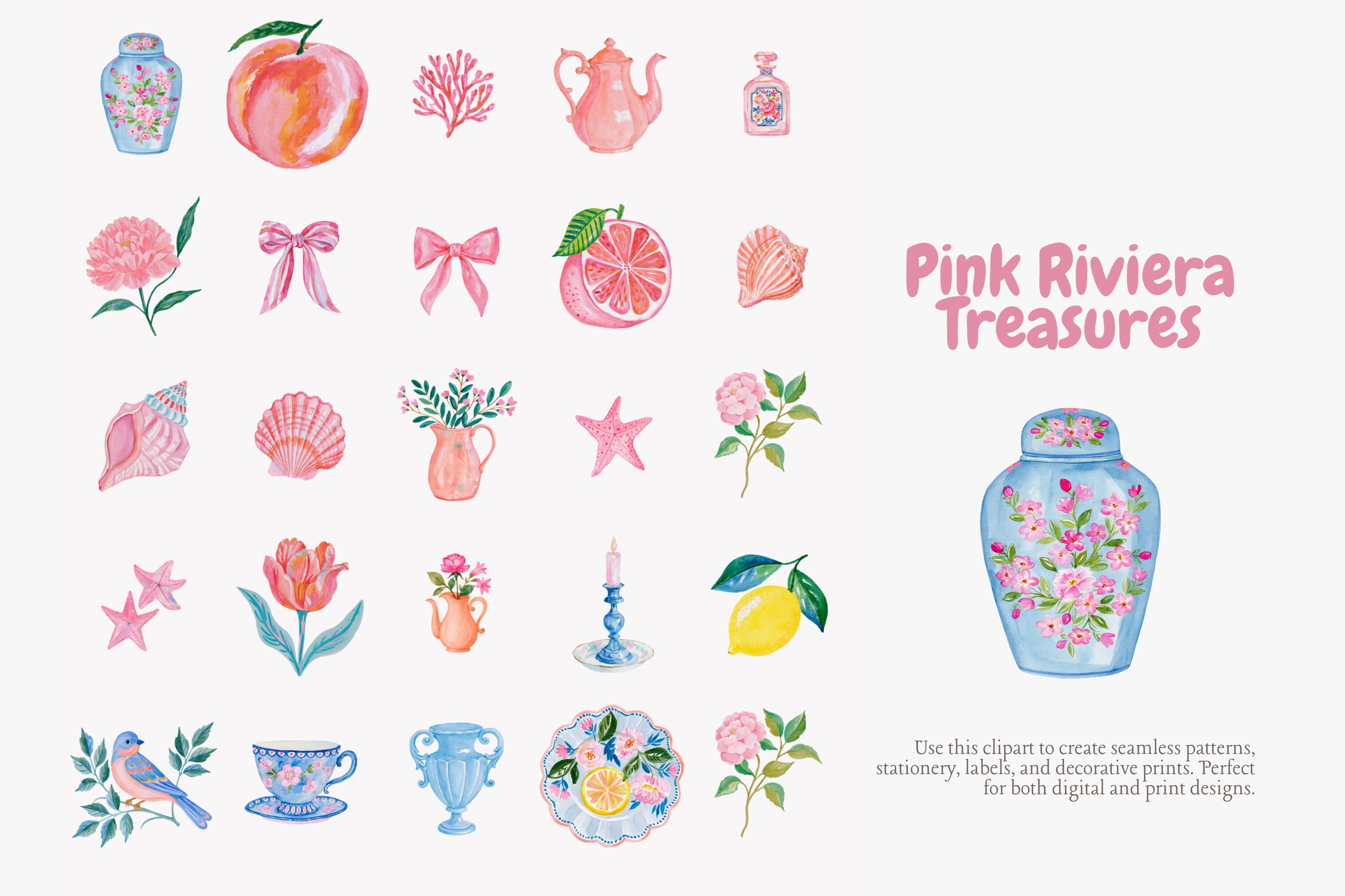 Coastal Watercolor Clipart Collection - photo 3
