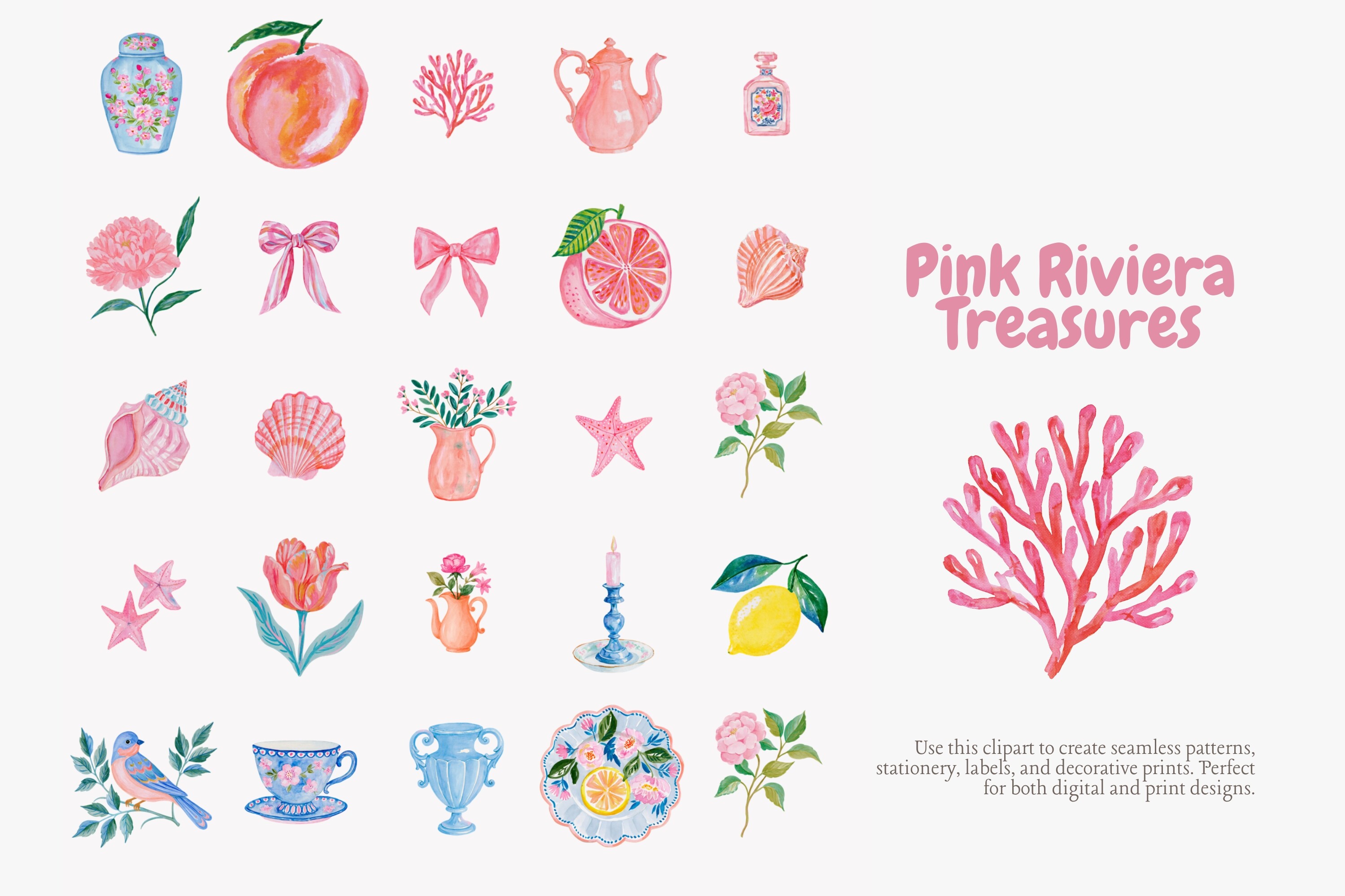 Coastal Watercolor Clipart Collection - photo 5