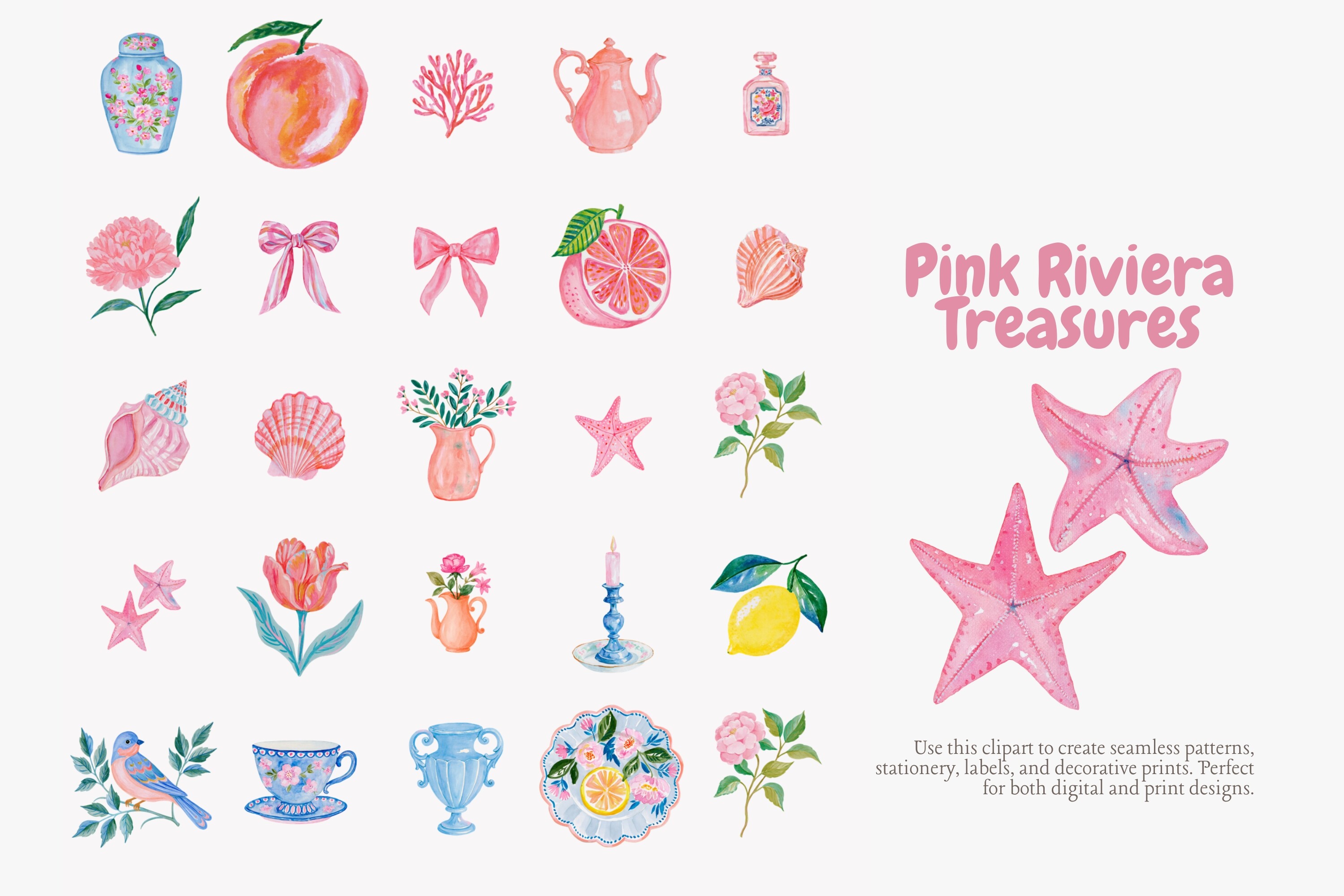 Coastal Watercolor Clipart Collection - photo 6
