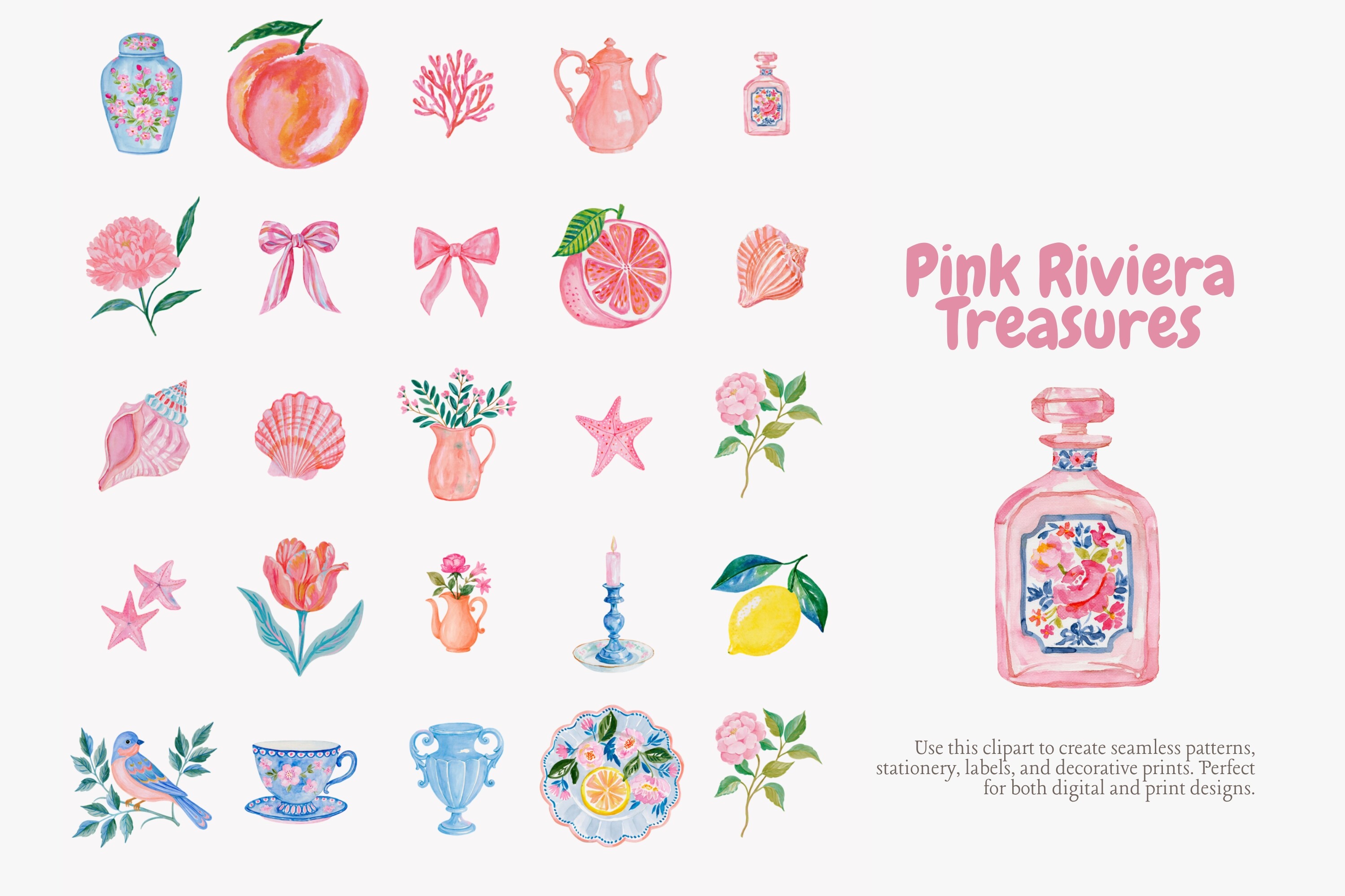 Coastal Watercolor Clipart Collection - photo 7