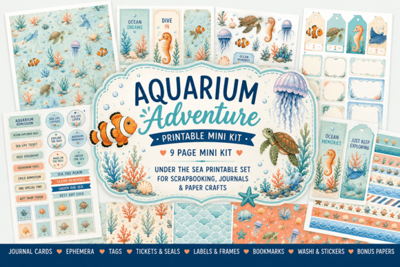 Aquarium Adventure Papercraft Mini Kit