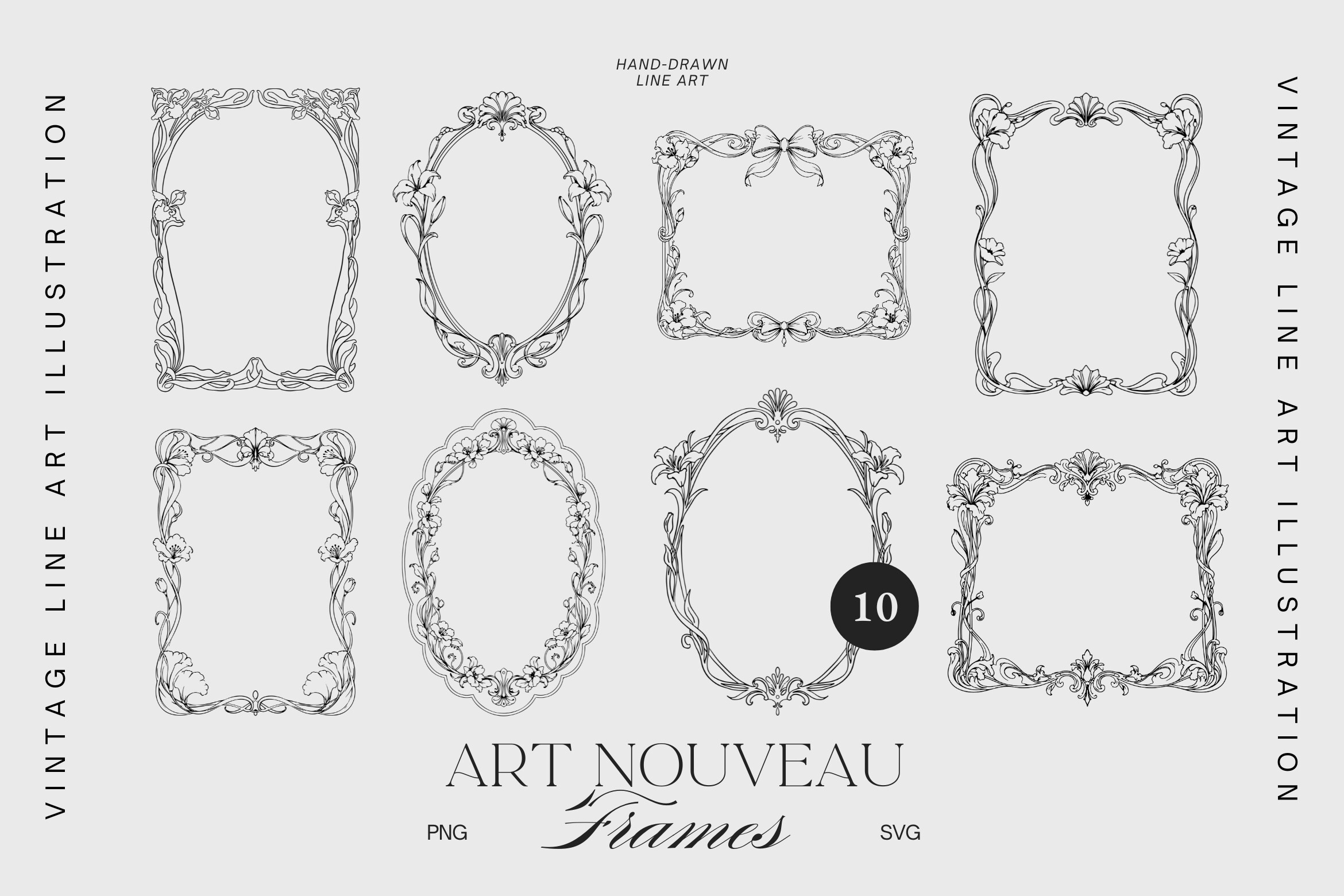 Art Nouveau Baroque Vintage Frames