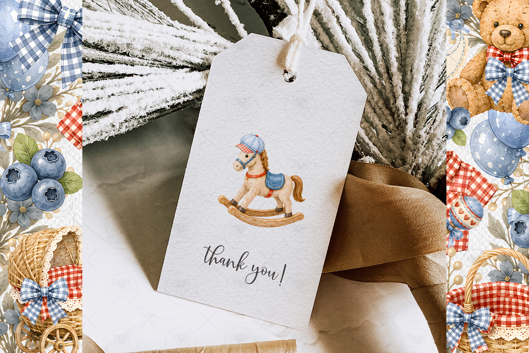 Baby Boy Berry Clipart Watercolor - photo 4