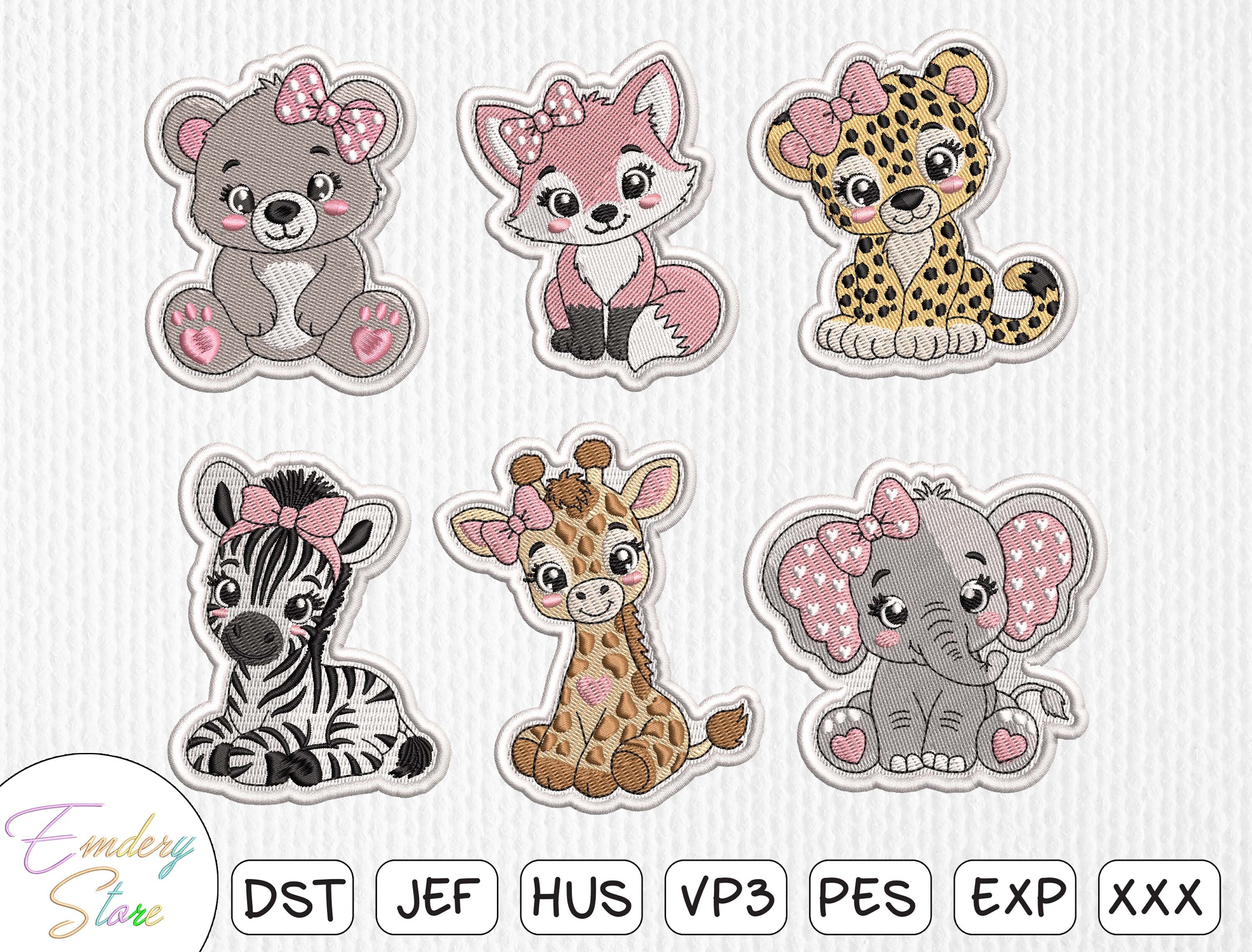 Cute Baby Animal Embroidery Patch Bundle