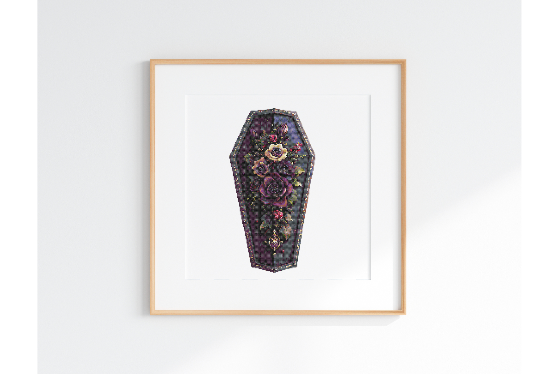 Gothic Coffin Cross Stitch Pattern