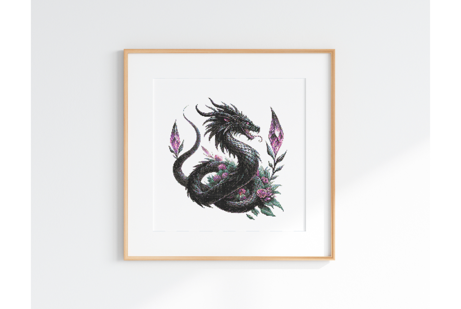 Gothic Dragon Cross Stitch Pattern,