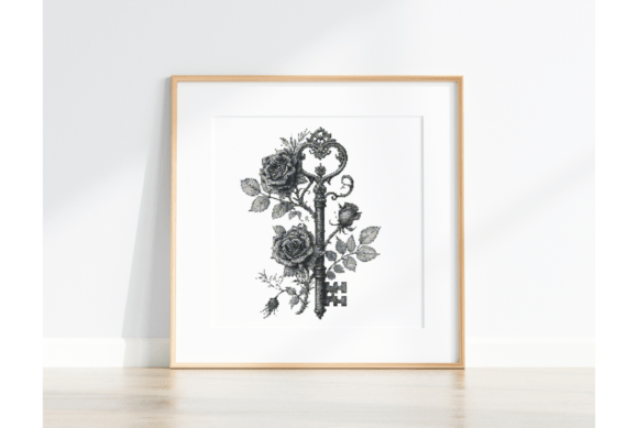Gothic Key Cross Stitch Pattern