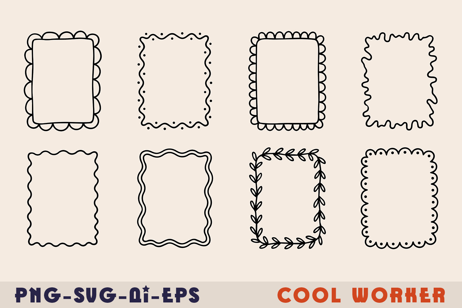 Hand Drawn Doodle Frame Borders