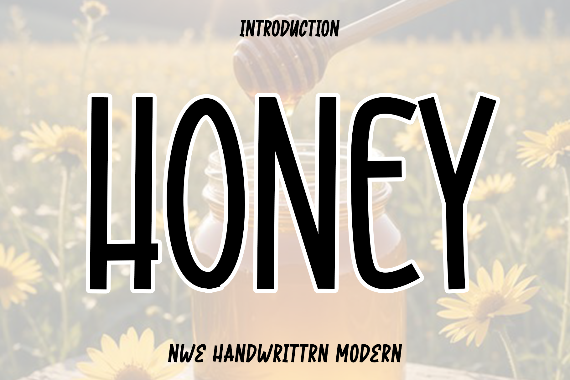 Honey packaging font preview