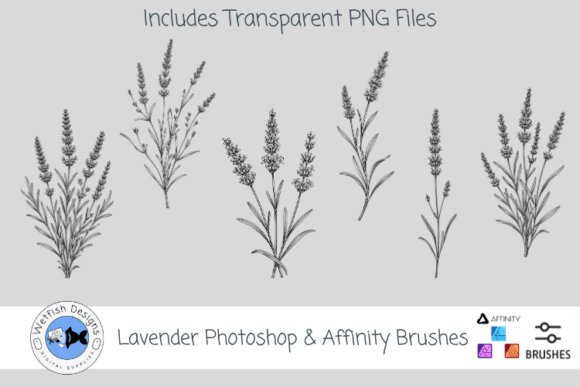 Lavender Photoshop & Affinity Brushes
