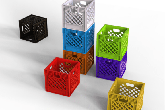 Mini Milk Crate – 3D Printed Organizer STL (5x5 cm) - Image 3