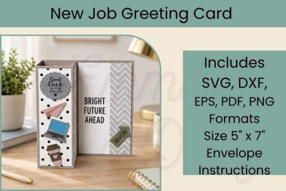 New Job 3D SVG Greeting Card