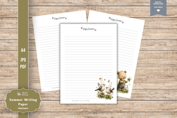 Printable Writing Paper A4 Notes Page