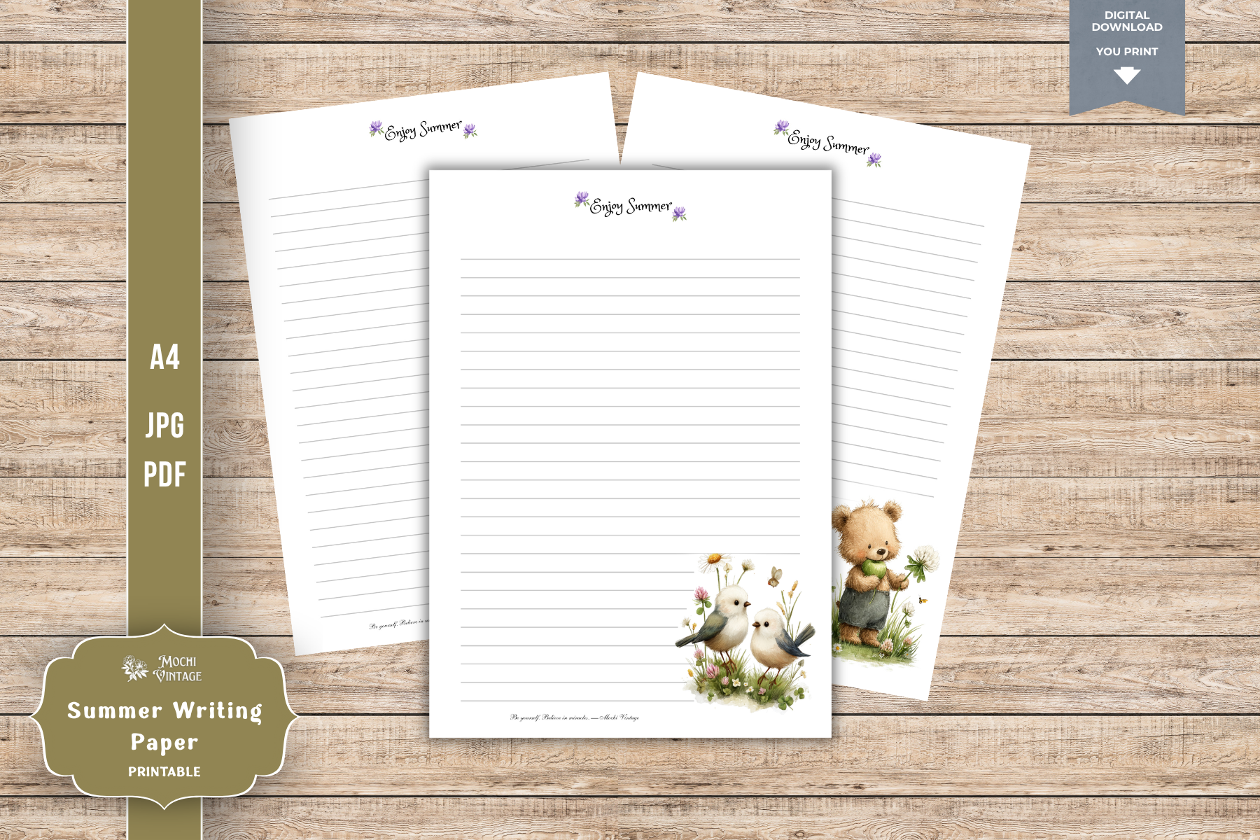 Printable Writing Paper A4 Notes Page
