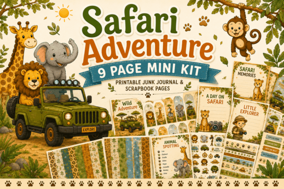 Safari Adventure Mini Paper Crafting Kit