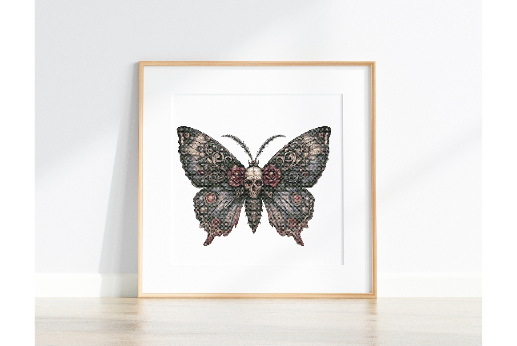 Skull Moth Counted Crossstitch Chart