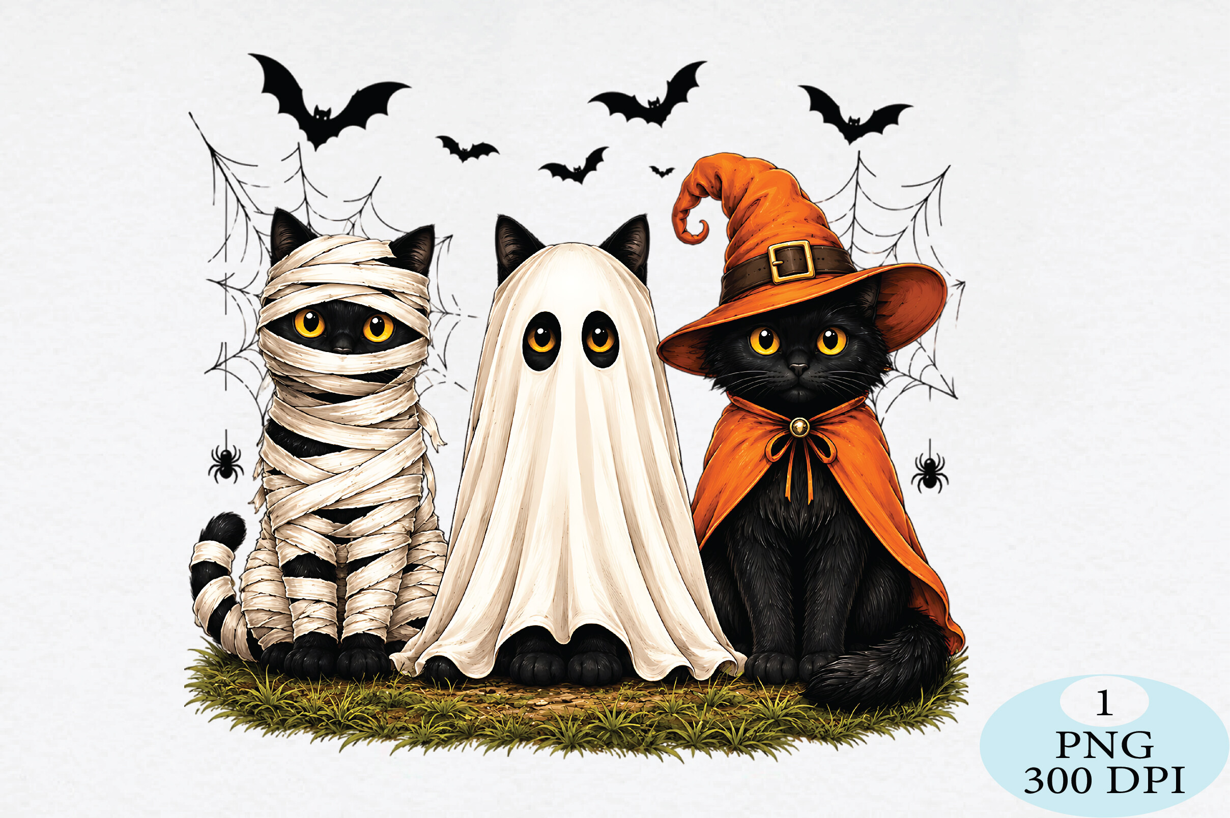 Spooky Halloween Cats PNG Graphic by Daily.Designs · Creative Fabrica