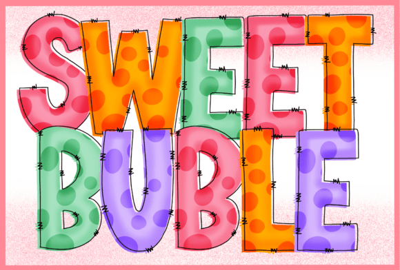 Sweet Buble Color Fonts Font By Itme_digitalart